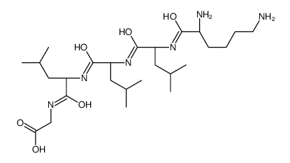 2-[[(2S)-2-[[(2S)-2-[[(2S)-2-[[(2S)-2,6-diaminohexanoyl]amino]-4-methylpentanoyl]amino]-4-methylpentanoyl]amino]-4-methylpentanoyl]amino]acetic acid结构式