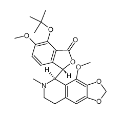 (S)-7-tert-butoxy-6-methoxy-3-((R)-4-methoxy-6-methyl-5,6,7,8-tetrahydro-[1,3]dioxolo[4,5-g]isoquinolin-5-yl)-3H-isobenzofuran-1-one Structure