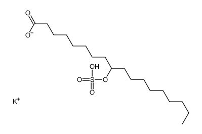 potassium hydrogen 9(or 10)-(sulphonatooxy)octadecanoate结构式
