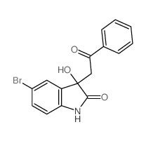 5-bromo-3-hydroxy-3-phenacyl-1H-indol-2-one Structure