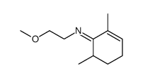 N-(2-methoxyethyl)-2,6-dimethylcyclohex-2-en-1-one-imine Structure
