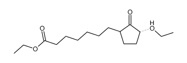 ethyl 7-(3-ethoxy-2-oxocyclopentyl)heptanoate结构式