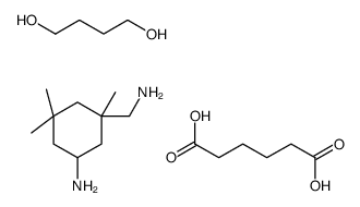 3-(aminomethyl)-3,5,5-trimethylcyclohexan-1-amine,butane-1,4-diol,hexanedioic acid结构式