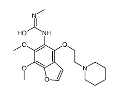 3-[6,7-dimethoxy-4-[2-(1-piperidyl)ethoxy]benzofuran-5-yl]-1-methyl-ur ea结构式
