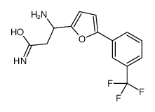 3-AMINO-3-[5-(3-TRIFLUOROMETHYLPHENYL)-FURAN-2-YL]-PROPIONIC ACID AMIDE结构式