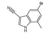 5-Bromo-7-methyl-1H-indole-3-carbonitrile结构式