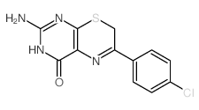 3-amino-8-(4-chlorophenyl)-10-thia-2,4,7-triazabicyclo[4.4.0]deca-2,7,11-trien-5-one结构式