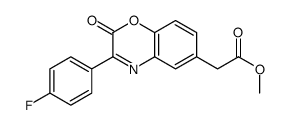 methyl 2-[3-(4-fluorophenyl)-2-oxo-1,4-benzoxazin-6-yl]acetate结构式