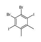 1,2-dibromo-3,6-diiodo-4,5-dimethylbenzene Structure