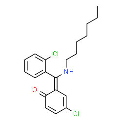 2-(Heptylimino-(2-chlorophenyl)methyl)-4-chlorophenol结构式