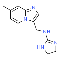 Imidazo[1,2-a]pyridine, 3-[(2-imidazolin-2-ylamino)methyl]-7-methyl- (8CI) picture