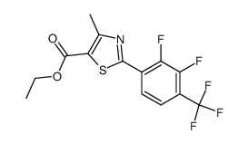 2-(2,3-difluoro-4-trifluoromethyl-phenyl)-4-methyl-thiazole-5-carboxylic acid ethyl ester Structure