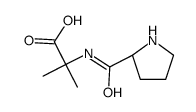 2-methyl-2-[[(2S)-pyrrolidine-2-carbonyl]amino]propanoic acid Structure