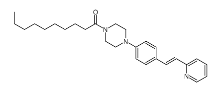 1-[4-[4-(2-pyridin-2-ylethenyl)phenyl]piperazin-1-yl]decan-1-one结构式