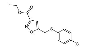 ethyl 5-[(4-chlorophenyl)sulfanylmethyl]-1,2-oxazole-3-carboxylate结构式