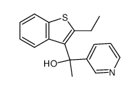 1-(2-ethylbenzo[b]thiophen-3-yl)-1-(pyridin-3-yl)ethan-1-ol结构式