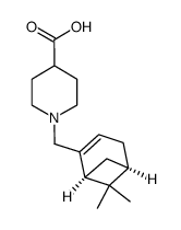 1-((1S,5R)-6,6-dimethylbicyclo[3.1.1]hept-2-en-2-ylmethyl)piperidine-4-carboxylic acid结构式