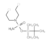 N-[amino-(dimethyl-tert-butyl-silyl)oxy-phosphoryl]-2-chloro-N-(2-chloroethyl)ethanamine结构式