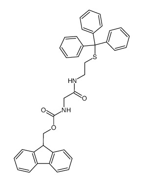 [(2-Tritylsulfanyl-ethylcarbamoyl)-methyl]-carbamic acid 9H-fluoren-9-ylmethyl ester结构式