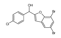 (4-chlorophenyl)-(5,7-dibromo-1-benzofuran-2-yl)methanol结构式