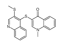 1-methyl-3-(3-methylsulfanylquinolin-4-yl)sulfanylquinolin-4-one结构式