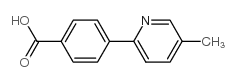 4-(5-甲基吡啶-2-基)苯甲酸结构式