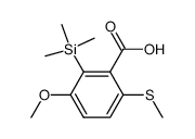 3-methoxy-6-methylthio-2-(trimethylsilyl)benzoic acid Structure