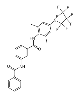 N-(2,6-dimethyl-4-heptafluoro-n-propylthio)phenyl 3-(benzoylamino)benzamide Structure