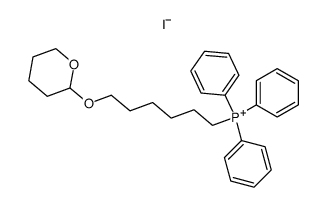 triphenyl(6-((tetrahydro-2H-pyran-2-yl)oxy)hexyl)phosphonium iodide结构式