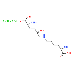 (5S)-N6-[(5S)-5-Amino-5-carboxypentyl]-5-hydroxy-L-lysine Trihydrochloride结构式