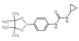 1-Cyclopropyl-3-(4-(4,4,5,5-tetramethyl-1,3,2-dioxaborolan-2-yl)phenyl)urea Structure
