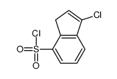 1-chloro-3H-indene-4-sulfonyl chloride Structure