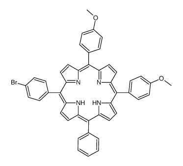 10-(4-bromophenyl)-15,20-bis(4-methoxyphenyl)-5-phenyl-21,22-dihydroporphyrin结构式