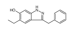 1H-Indazol-6-ol, 5-ethyl-3-(phenylmethyl)结构式
