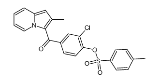 2-chloro-4-(2-methylindolizine-3-carbonyl)phenyl 4-methylbenzenesulfonate结构式