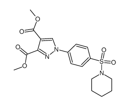 1-[4-(Piperidine-1-sulfonyl)-phenyl]-1H-pyrazole-3,4-dicarboxylic acid dimethyl ester结构式