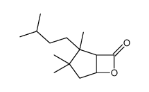 3,3,4-trimethyl-4-(3-methylbutyl)-7-oxabicyclo[3.2.0]heptan-6-one Structure