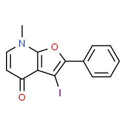 Furo[2,3-b]pyridin-4(7H)-one,3-iodo-7-methyl-2-phenyl- Structure