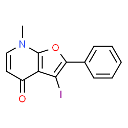 Furo[2,3-b]pyridin-4(7H)-one,3-iodo-7-methyl-2-phenyl- structure