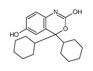 4,4-dicyclohexyl-6-hydroxy-1H-3,1-benzoxazin-2-one结构式