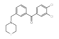 3,4-DICHLORO-3'-THIOMORPHOLINOMETHYL BENZOPHENONE结构式