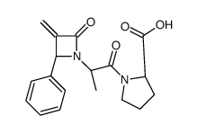 (2S)-1-[2-(3-methylidene-2-oxo-4-phenylazetidin-1-yl)propanoyl]pyrrolidine-2-carboxylic acid Structure