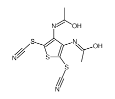 (3,4-diacetamido-5-thiocyanatothiophen-2-yl) thiocyanate Structure