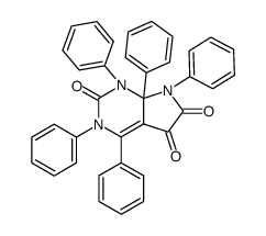 7,7a-Dihydro-1,3,4,7,7a-pentaphenyl-1H-pyrrolo[2,3-d]pyrimidine-2,5,6(5H)-trione结构式