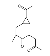 7-(2-acetylcyclopropyl)-6,6-dimethylheptane-2,5-dione结构式