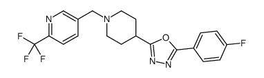 2-(4-fluorophenyl)-5-[1-[[6-(trifluoromethyl)pyridin-3-yl]methyl]piperidin-4-yl]-1,3,4-oxadiazole结构式