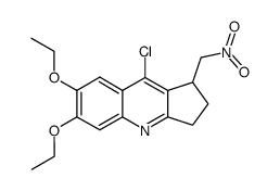 9-chloro-6,7-diethoxy-1-nitromethyl-2,3-dihydro-1H-cyclopenta[b]quinoline结构式