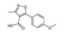 4-Isoxazolecarboxylicacid,5-(p-methoxyphenyl)-3-methyl-(7CI)结构式