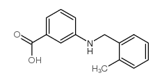 3-[(2-methylphenyl)methylamino]benzoic acid structure