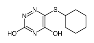 6-cyclohexylsulfanyl-2H-1,2,4-triazine-3,5-dione Structure